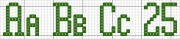 Alphabet 25 Basic Block Cross Stitch Design