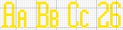 Alphabet 26 Elongated Cross Stitch Design