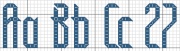 Alphabet 27 'Cutlass' Cross Stitch Design