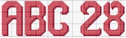 Alphabet 28 'Santa' Cross Stitch Design