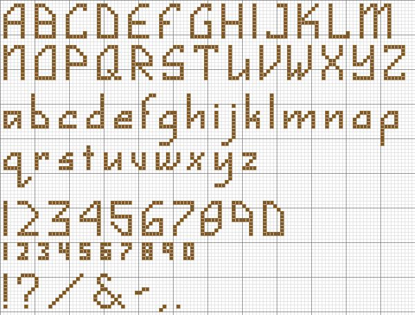 Alphabet 16 Free Cross Stitch Pattern