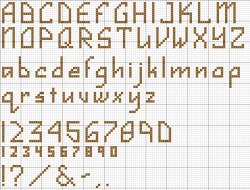 Alphabet 16 Free Cross Stitch Pattern