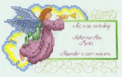 Angel Welcome Birth Record and Announcement Cross Stitch