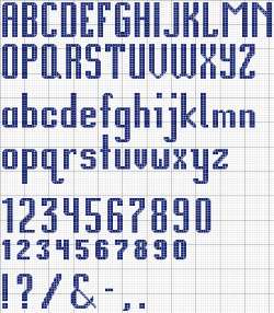 "Slim" Alphabet 12 Cross Stitch Pattern