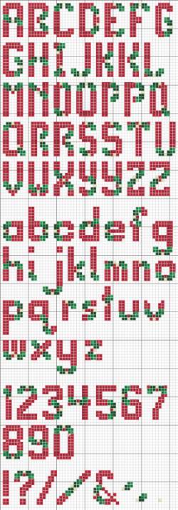 Christmas Holly Alphabet 17