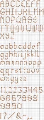 "Box Kite" Alphabet Cross Stitch Pattern