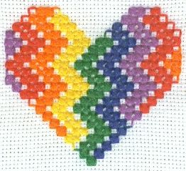 Free Heart-Within-Heart Cross Stitch Pattern - Free Printable
