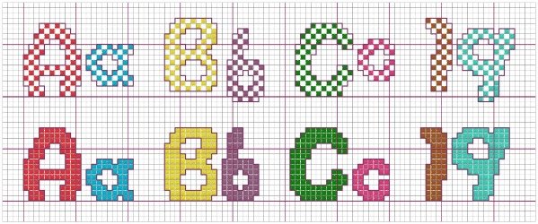 Free Counted Cross Stitch Alphabet Charts