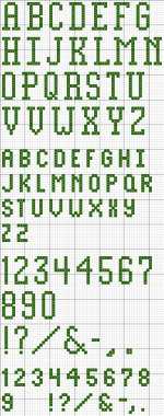 Block Alphabet 25 Printable Cross Stitch Pattern