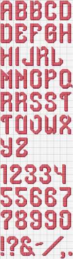 "Santa" Cross Stitch Alphabet Pattern