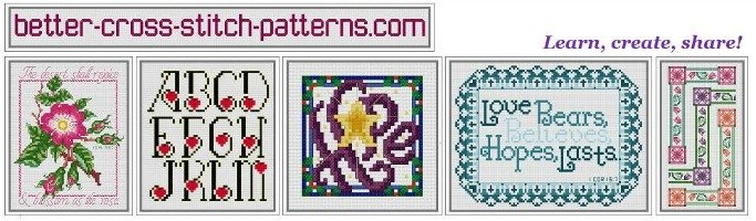 Square Border Cross Stitch Pattern, Christmas Border, Cross Stitch