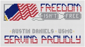 Go to Freedom Isn't Free Bookmark pattern page