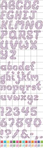 "Cotton Candy" Alphabet Cross Stitch Pattern