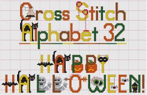 "Happy Halloween," Example of a Graphic Alphabet