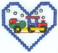 Baby's Train Cross Stitch Pattern