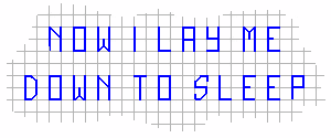 Example of a Cross Stitch Alphabet with Line Letters