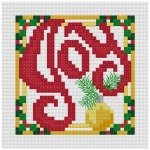 Go to Joy Christmas cross stitch ornament pattern page