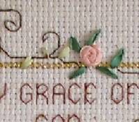 Embroidery close up.